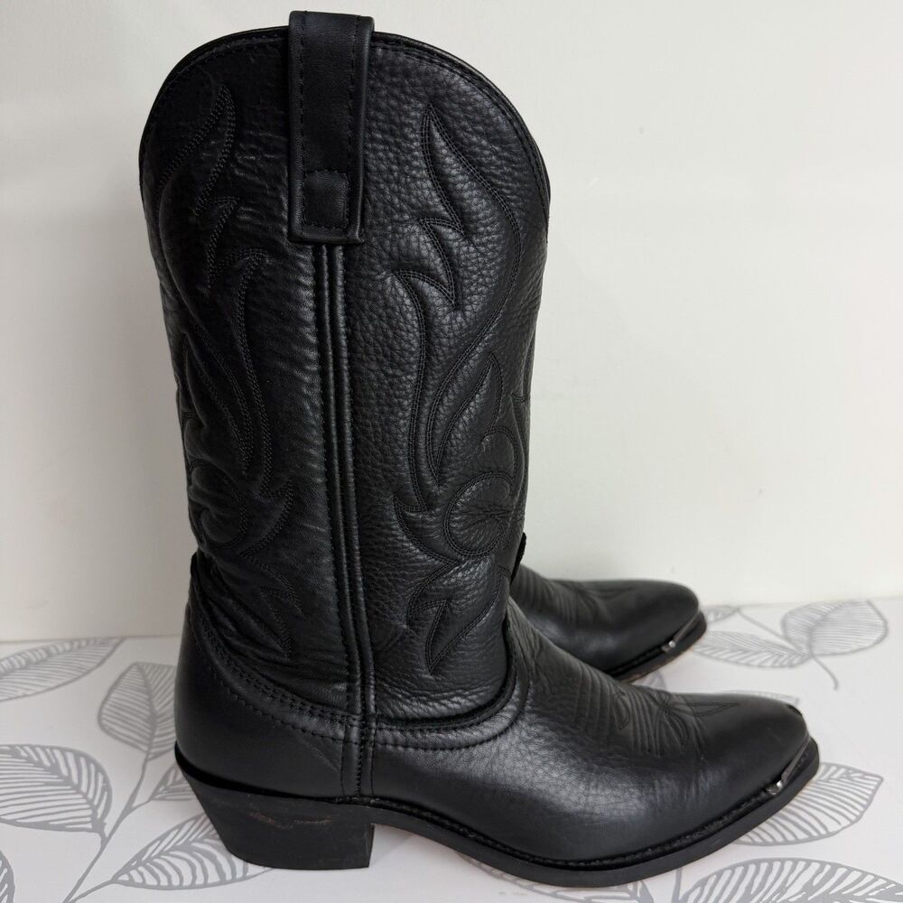 Masterson Boot Co Cowboy Boots Black Leather Men’s 8.5 D Rodeo Western RB885